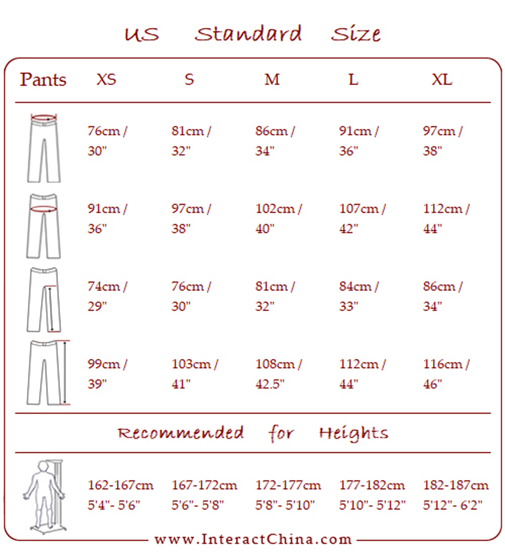 champion size chart pants